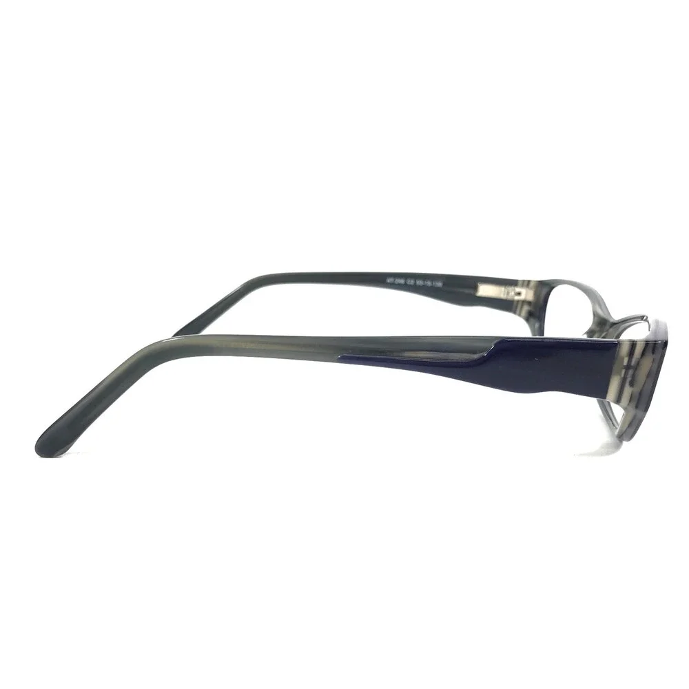 Adin Thomas Eyeglasses Frames AT-248 C2 Blue Gray Rectangle Full Rim 53-15-135